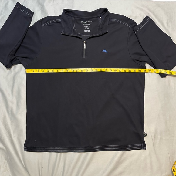 Tommy Bahama IslandZone Black Quarter Zip Pullover Supima Cotton XL Longsleeve - Picture 11 of 15